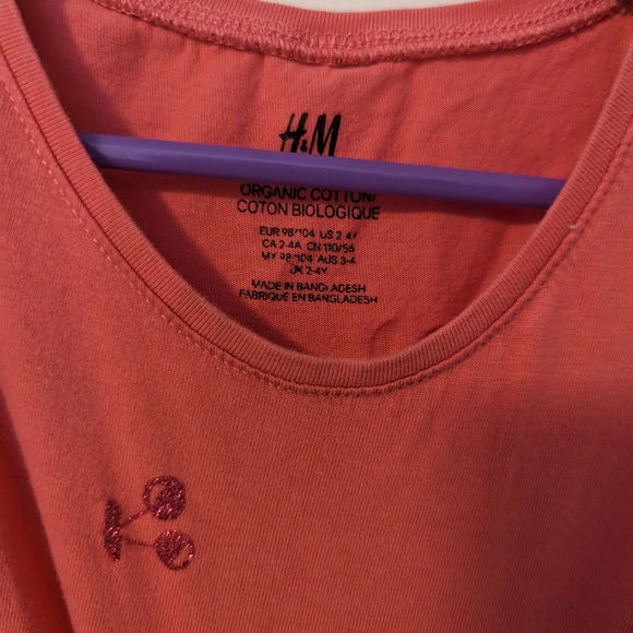 ✨3/$15 H&M 3T Cherry Glitter Dress - Picture 3 of 3